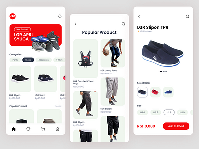 Exploration Mobile Design LGR e-Commerce