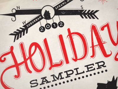 Holiday Album Artwork album art arrows black holidays lettering music red script lettering vintage