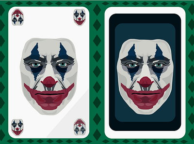 Joker character clown comic dc design film illustraion joaquin phoenix joker joker movie playing arts playing cards vector