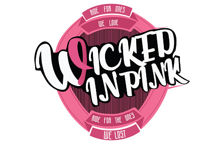 Wicked In Pink Logo breast cancer cancer illustra illustration logo pink vector