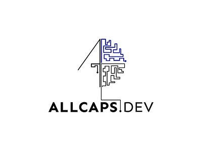 ALLCAPS.DEV art branding design engineering flat logo software vector wire wireframe