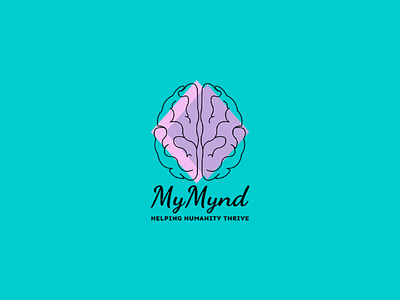 MyMynd art blue brand branding company design flat humanity logo logodesing mentalhealth mind mindfulness vector