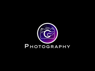 CC White art branding cosmic cosmos design flat gradient graphicdesign illustration lens logo logodesign photographer photography photoshop vector