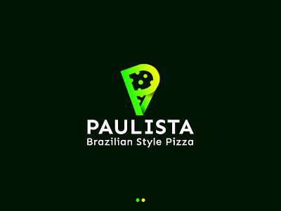 Paulista-Logo art branding brazil design flat green logo logodesign photoshop pizza pizza logo restaurant toping vector yelow
