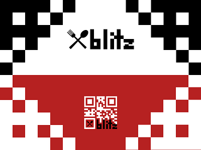 Blitz-Logo art branding design flat graphicdesign illustration logo logodesign menu photoshop pixel qr qrcode red restaurant vector