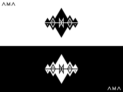 AMA B&W - Logo art black blackandwhite bohemian boho branding design fashion fashion brand flat logo logodesign mountain vector white