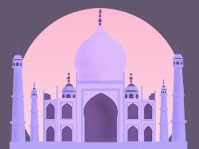 Taj Mahal illustration illustrator photoshop