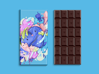 valentine day hearts chocolate pack design