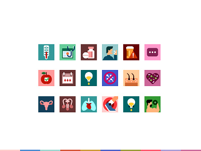 Health Tap. Icons set