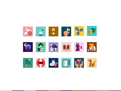 Health Tap. Icons set