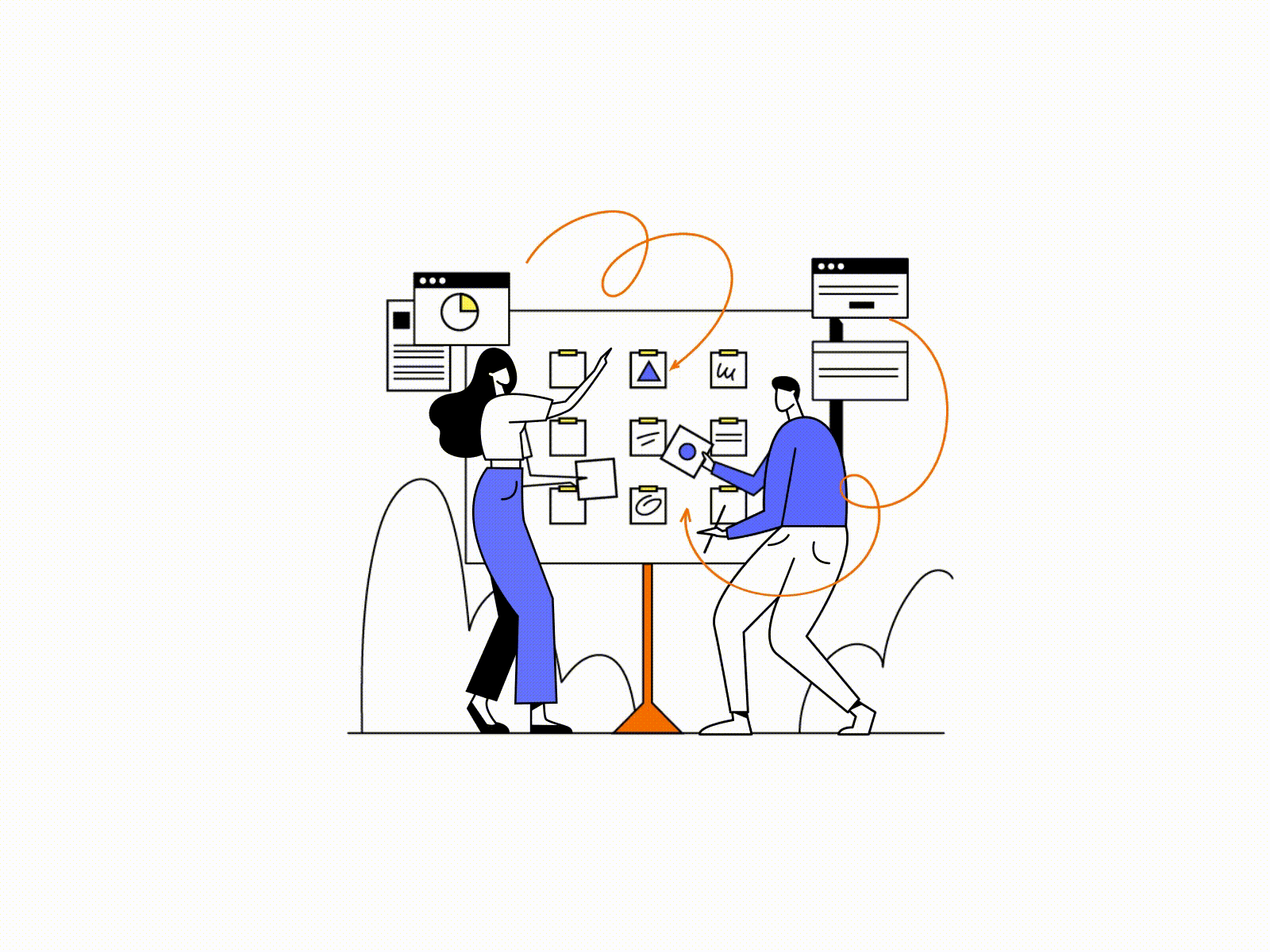 Google. Illustrations by Nataliia Tonyeva ʕ´• ᴥ •`ʔ on Dribbble