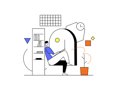 Google. Illustration call illustration remote work