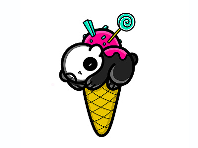 Ice cream Sleeping Panda