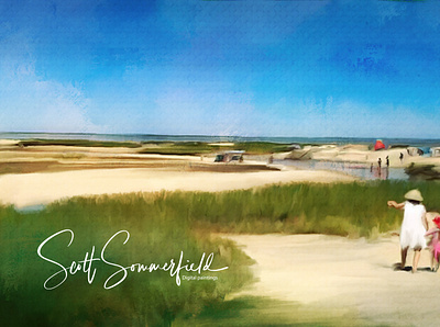 Brewster beach inlet Summer beach blue cape cod green summertime vacation