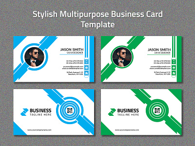 Stylish Multipurpose Business Card Template in Multiple Color advertisement advertising blue branding businesscard company corporate creative creative design design illustration modern look office presentation promoting stylish shapes