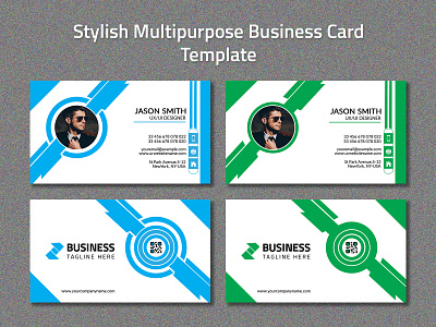 Stylish Multipurpose Business Card Template in Multiple Color