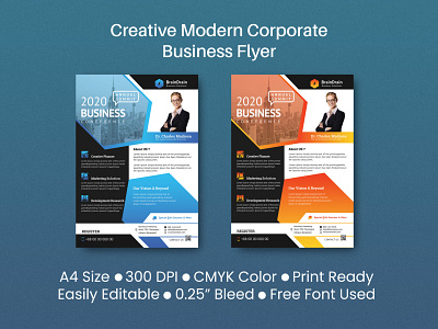 Creative Modern Corporate Business Flyer advertising advertisment blue brand company corporate creative exclusive flyer flyer psd office presentation
