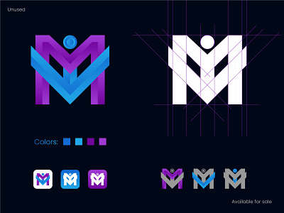 Arrow with Letter "M" "V" "i" | Logo Design | Letter Mark Logo