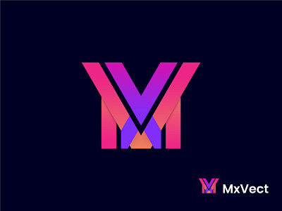 "M" "X" "V" Letter Logo | MxVect Logo Concept