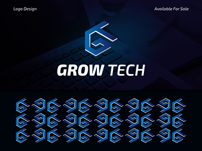 Grow Tech Logo Concept 3d logo advertising brand branding corporate creative design logo logo design logo designs logodesigner logos modern logo tech logo