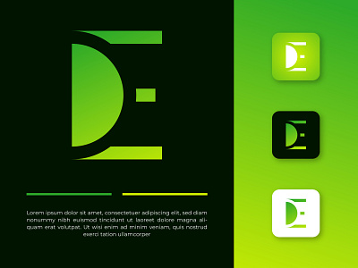 D+E Letter Logo brand branding design graphic design logo logodesigner logos presentation
