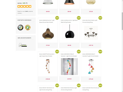 E-commerce sub category page catalogue clean e commerce product grid products shop