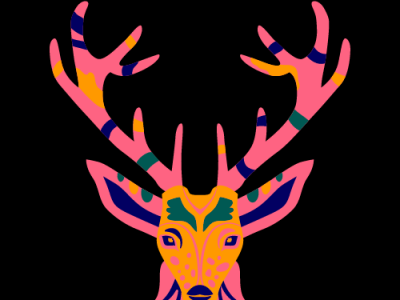 Colorful Deer art 🦌🎨 branding design graphic design icon illustration logo vector