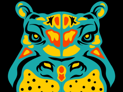 hippopotamus 🦛 branding design graphic design icon illustration logo typography vector