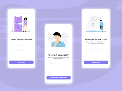 Feenland/ Cleaning Service/ Change Password Screen app design illustration minimal ui ux vector