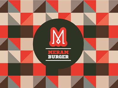 Meram Burger burger emblem logo pattern