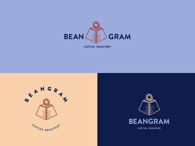Beangram Logo branding coffee emblem logodesign