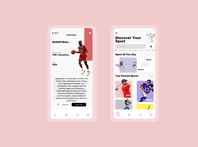 Sportingly - Sports concept application app concept design sports typogaphy ui user interface design userinterface