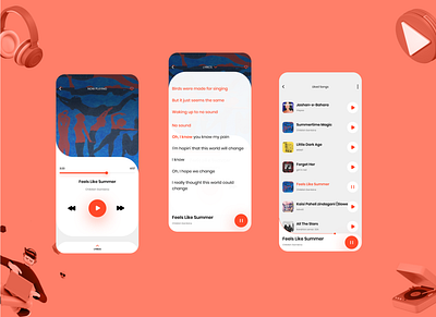 Music Player UI Concept app concept design flat illustration minimal ui user interface design userinterface web