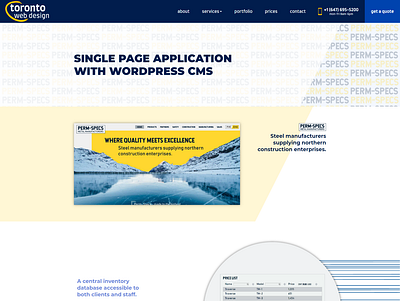 Single Page Application with WordPress CMS branding cms design graphic design single page app ui web website design wordpress