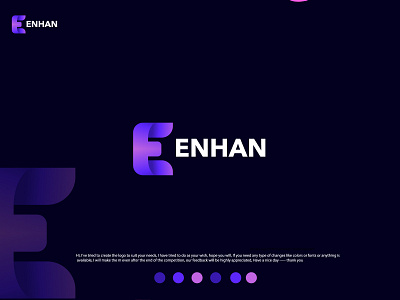 ENHAN LOGO | E LETTER LOGO MARK | TRENDY LOGO 2021 a b c d e f g h i j k l m n app brand identity branding design e letter logo illustraion illustration logo logo designer logo mark logotype modern modern logo o p q r s t u v w q y z popular dribbble shots typography vector