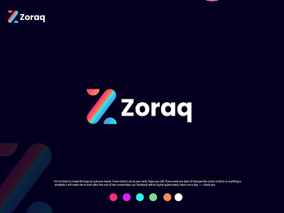 zoraq logo | Z letter logo design | trendy logo agency app brand identity branding colorful community design icon logo logo designer logo mark logotype modern monogram smart contracts symbol typography vector z letter logo z logo