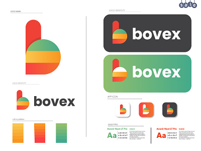 b modern logo | bovex logo | logo designer