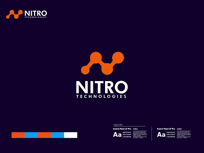 nitro logo design - n letter mark a b c d e f g h i j k l m n brand identity branding colorful custom design gradient illustration letter logo logo and branding logo designer logos logotype marj minimal modern logo monogram shot top