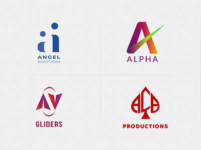 Logo (Letter A) abstract brand identity branding design flat graphic design icon icons logo minimalist