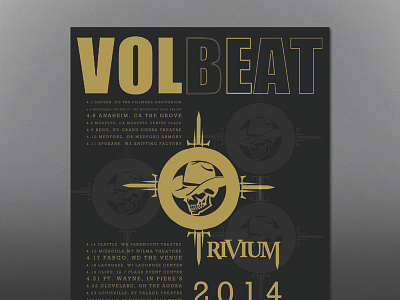 Volbeat/Trivium Concert Poster trivium volbeat