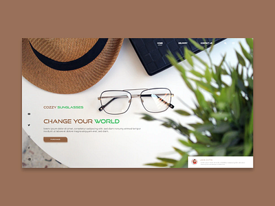 Cozzy Sunglasses ui web webdesign