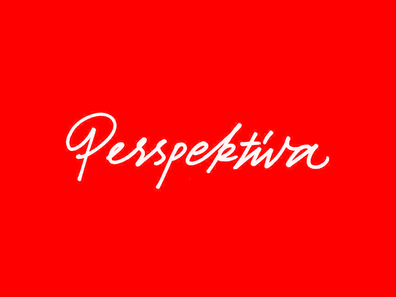 Perspektiva Letters calligraphy lettering red text