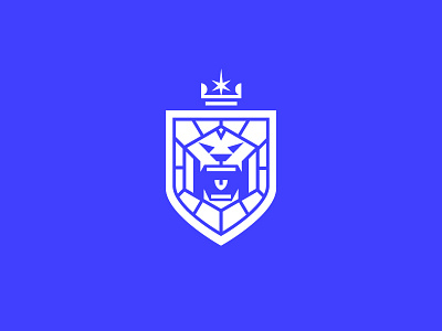 Lion Mark crown lion logo mark shield symbol