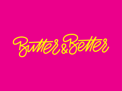 Butter & Better better butter calligraphy lettering logo