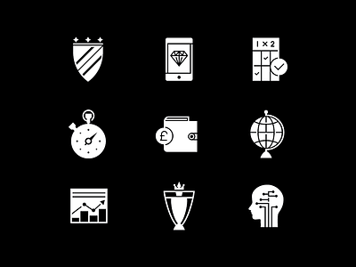 Icons 2 betting consulting diamond globe graph icon icons iconset innovation shield wallet winner