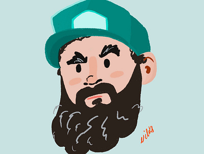 Aaron Draplin character illustration portrait