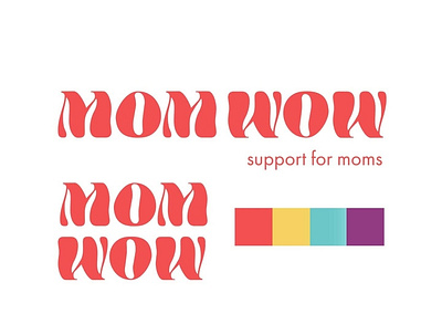 MOM WOW logo branding design graphic design logo vector