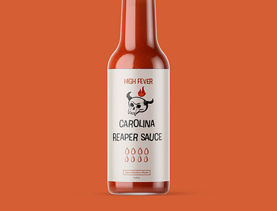 Hot Sauce Label branding graphic design illustration logo packaging