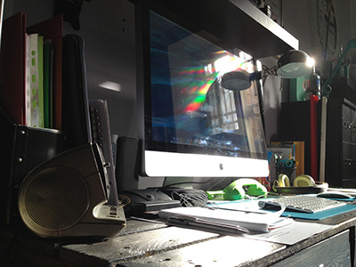 Beautiful light on my desk apple home imac inspiration light monitor