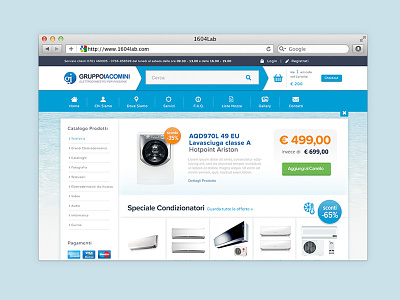 IacominiGruppo Iacomini Restyling Home Page eCommerce design ecommerce homepage magento restyling sea